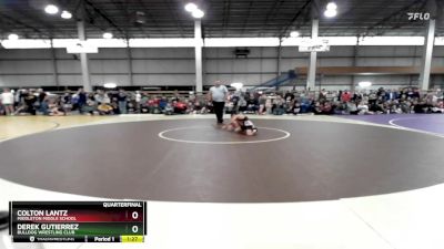 75 lbs Quarterfinal - Derek Gutierrez, Bulldog Wrestling Club vs Colton Lantz, Middleton Middle School