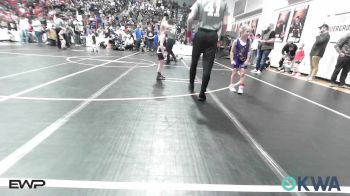 55 lbs Quarterfinal - Kynlie Mann, Tiger Trained Wrestling vs Phoebe Roach, Grove Takedown Club