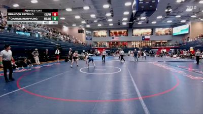 120 lbs 4th Place Match - Charlie Hempfling, Conroe The Woodlands vs Brandon Pattillo, CW College Park