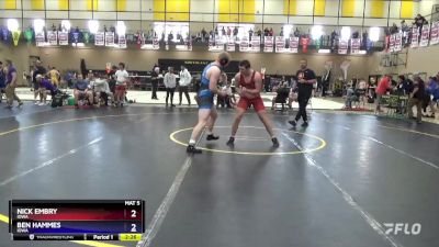 190 lbs Cons. Round 3 - Nick Embry, Iowa vs Ben Hammes, Iowa