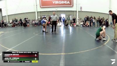 116-121 lbs Round 2 - Adelyn Jordan, Fighting Hornets WC vs Addison Bryan, Bandits