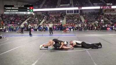 110 lbs Quarterfinal - Lynnix Brough, Carroll vs Lakin Albright, Frontenac