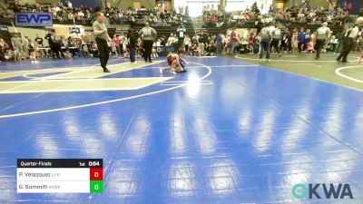 40 lbs Quarterfinal - Paul Velazquez, Lexington Wrestling Club vs Greyson Summitt, Newkirk Takedown Club