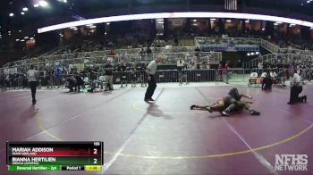 155 lbs Cons. Round 2 - Mariah Addison, Miami Norland vs Bianna Hertilien, Wekiva (Apopka)