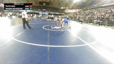 Boys 2A 150 lbs Champ. Round 2 - Magnus Michaelson, Bremerton vs Dutch Graf, Grandview