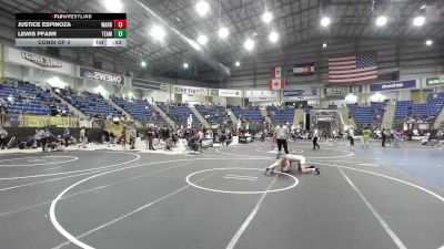 106 lbs Consi Of 4 - Justice Espinoza, Warrior WC vs Lewis Pfarr, Team Montana