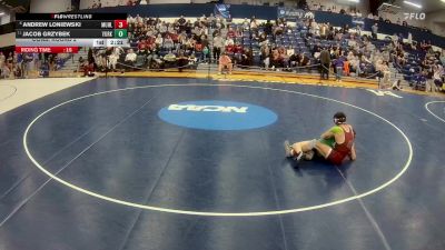 141 lbs Cons. Round 2 - Jacob Grzybek, York (pa) vs Andrew Loniewski, Muhlenberg