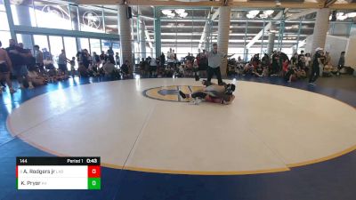 144 lbs Cons. Round 4 - Aaron Rodgers Jr, Rebel WC vs Kaden Pryor, Atascadero HS