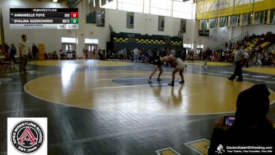114 lbs Semifinal - Annabelle Toye, Delaware Valley Regional vs Evalina Guzikowski, Monroe Township