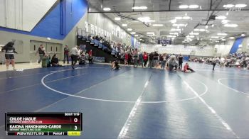 105 lbs Cons. Semi - Chloe Hague, Cougars Wrestling Club vs Kaiona Hanohano-Carden, Defiant Wrestling Club