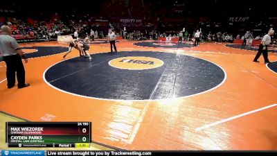 2A 190 lbs Semifinal - Max Wiezorek, Chatham (Glenwood) vs Cayden Parks, Crystal Lake (Central)