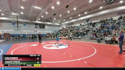 115 lbs Cons. Round 3 - Parker Marvel, Eastside United Wrestling Club vs Cole Barker, Glenrock Wrestling Club