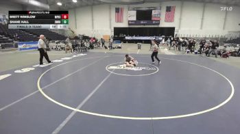 132 lbs Finals (4 Team) - Brett Winslow, Miller Place High Sch vs Shane Hall, Shoreham Wading River HS