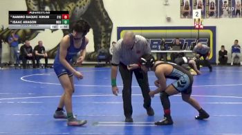 120 lbs Cons. Semi - Isaac Aragon, West Liberty vs Ramiro Saquic Xirum, South Tama County