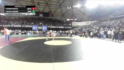 Boys 4A 157 lbs Champ. Round 2 - Roger Bravo, Newport (Bellevue) vs Elijah Leader, Hanford