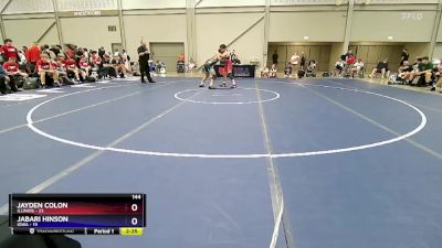 144 lbs Round 2 (8 Team) - Jayden Colon, Illinois vs Jabari Hinson, Iowa
