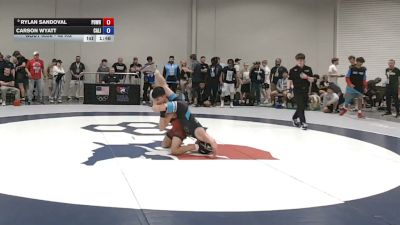 48 kg Champ. Rd Of 32 - Rylan Sandoval, Position Wrestling vs Carson Wyatt, California