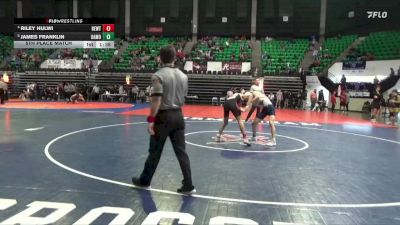 7A 132 lbs 5th Place Match - James Franklin, Oak Mountain vs Riley Hulwi, Hewitt-Trussville