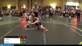 56 lbs Round 5 (6 Team) - Gabriel Jasso, Ares Black vs Taten Roper, Ares Red