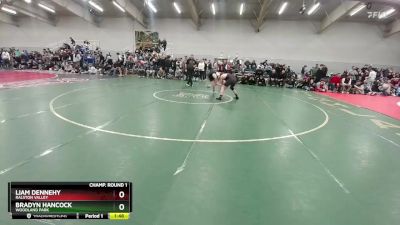 157 lbs Champ. Round 1 - Bradyn Hancock, Woodland Park vs Liam Dennehy, Ralston Valley