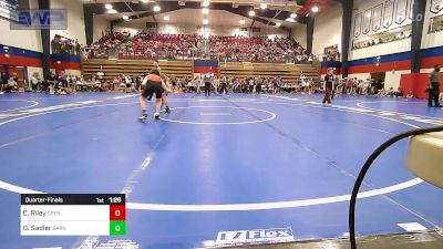 100 lbs Quarterfinal - Carson Riley, Sperry Wrestling Club vs Dylan Sadler, Barnsdall Youth Wrestling