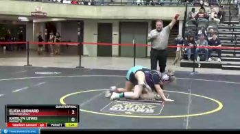 165 lbs Quarterfinal - Elicia Leonard, Wisconsin Dells vs Katelyn Lewis, Marinette