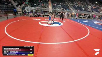 67 lbs Quarterfinal - Jackson Nicholas, Eastside United Wrestling Club vs Jonah Reynolds, Windy City Wrestlers