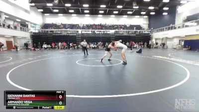 165 lbs Cons. Round 2 - Armando Vega, Bakersfield College vs Giovanni Dantas, Fresno City