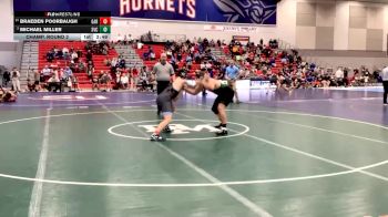 184 lbs Champ. Round 2 - Braeden Poorbaugh, Garrett College vs Michael Miller, St. Vincent College