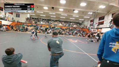 78-79 lbs Round 2 - Cormick Thacker, Greybull MS vs Hansen Foxworthy, Shoshoni Junior High School
