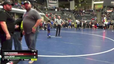 67-73 lbs Round 5 - Gjoa Rowe, Ubasa Wrestling Academy vs Remi Downing, Greater Heights Wrestling-AAA