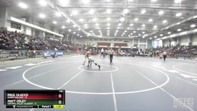 116 lbs Round 1 (3 Team) - Matt Osley, Central Valley Academy vs Paul Ulacco, Sleepy Hollow