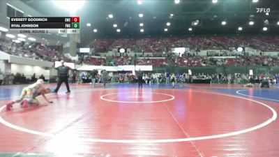 50 lbs Cons. Round 3 - Everett Goodrich, Chinook Wrestling Club vs Ryal Johnson, Fergus Wrestling Club