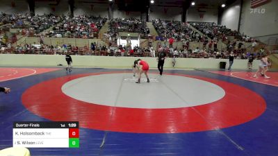 95 lbs Quarterfinal - Kori Holsomback, The Colosseum Training Center vs Seth Wilson, Level Up Wrestling Center