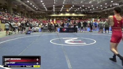 132 lbs Champ. Round 2 - Gant Browning, OK vs Cash Port, CA