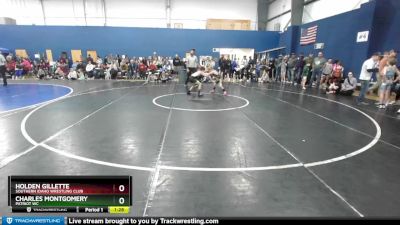 80 lbs Quarterfinal - Holden Gillette, Southern Idaho Wrestling Club vs Charles Montgomery, Patriot WC