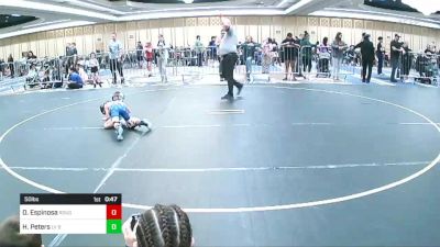 50 lbs Round Of 16 - Declan Espinosa, Rough House WC vs Hekili Peters, LV Bears WC