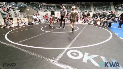 90 lbs Rr Rnd 1 - Kohen Martin, Oklahoma Strong-Blue 9U vs Tracy Morgan, Team Tulsa RED