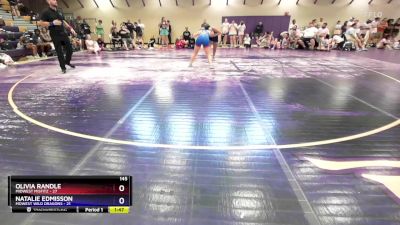 145 lbs Placement - Natalie Edmisson, MoWest Wild Dragons vs Olivia Randle, Midwest Misfitz