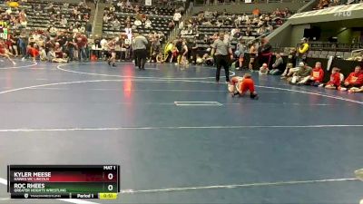 65 lbs Cons. Round 4 - Kyler Meese, Hawks WC Lincoln vs Roc Rhees, Greater Heights Wrestling