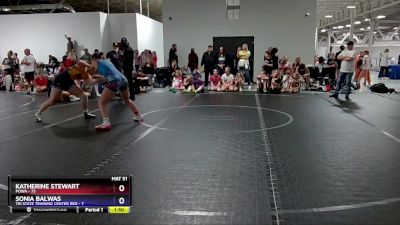 152 lbs Semis & 1st Wrestleback (8 Team) - Katherine Stewart, POWA vs Sonia Balwas, Tri State Training Center Red