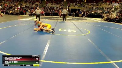 144-2A/1A Semifinal - Dylan Ohler, Liberty vs Braxton McAvey, James M. Bennett