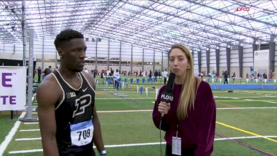 Waseem Williams Of Purdue Wins The 60 And Ties Facility Record In His First Big 10 Indoor Championship