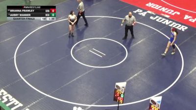 119 lbs Quarterfinal - Brianna Frawley, Girard vs Aubry Wanner, Hickory