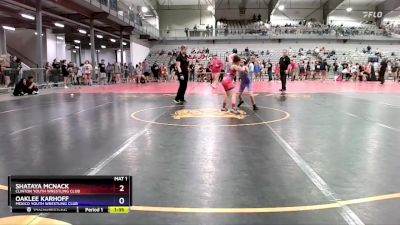 62-67 lbs Round 1 - Shataya McNack, Clinton Youth Wrestling Club vs Oaklee Karhoff, Mexico Youth Wrestling Club