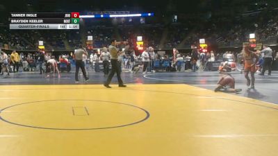 125 lbs Quarterfinal - Tanner Ingle, Juniata vs Brayden Keeler, Northwest