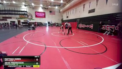 138 lbs Round 2 (4 Team) - Matthias Ogren, Rock Canyon vs Devin Fredrickson, Mountain Range