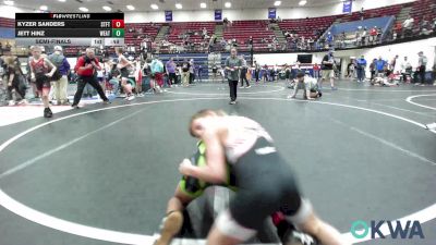 76 lbs Semifinal - Kyzer Sanders, Standfast vs Jett Hinz, Weatherford Youth Wrestling