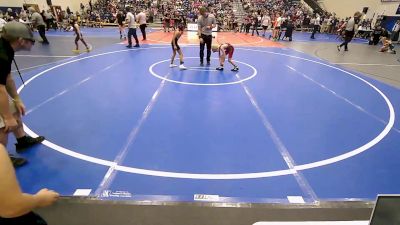 58 lbs Quarterfinal - Cason VanWie, Cyclone Youth Wrestling vs Aiden Stevens, Gravette Wrestling Club