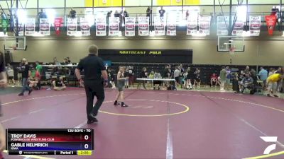 70 lbs Round 1 - Troy Davis, Powerhouse Wrestling Club vs Gable Helmrich, Iowa
